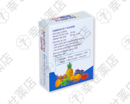 アプカリスSXオーラルジェリー—20mgの長時間効果でED治療をサポート